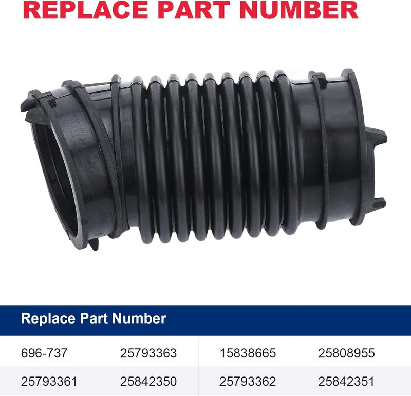 VASTAUTO Air Intake Hose Fits for 2006-2012 Chevy Malibu Cobalt, 2006-2010 Pontiac G4 G5 G6, 2008-2009 Saturn Aura, Replace# 15838665 696-737 Engine Intake Boot Tube Duct - Image 2